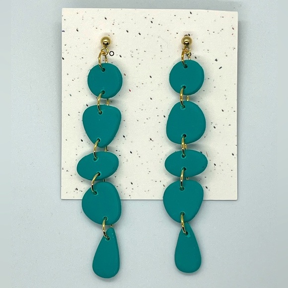 Jewelry - Turquoise Polymer Clay Earrings